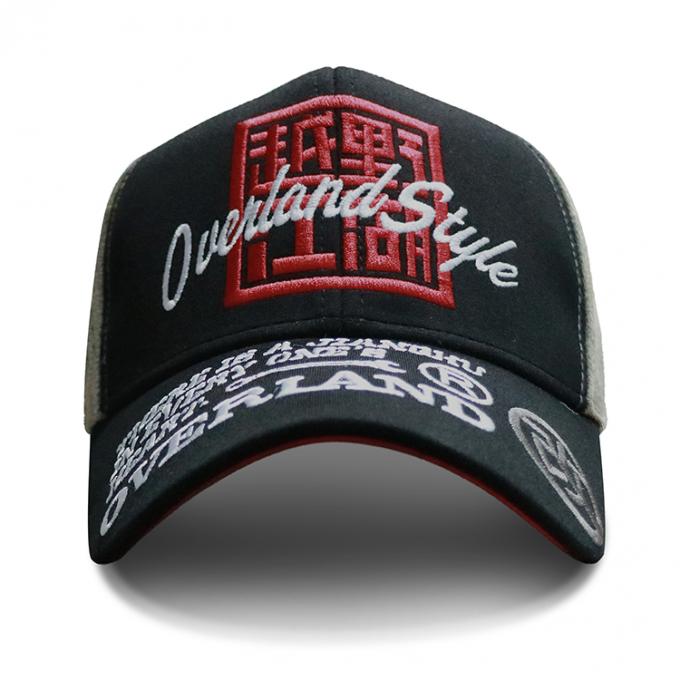 Grosir Fashion desain bordir 3D topi baseball hitam dan abu-abu