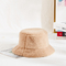 58cm Hangat Musim Dingin Plush Faux Mink Fur Bucket Hat
