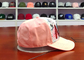 Sutra Merah Muda Kurva Brim Payet Topi Baseball Bordir Logo / Topi Ayah Trendi